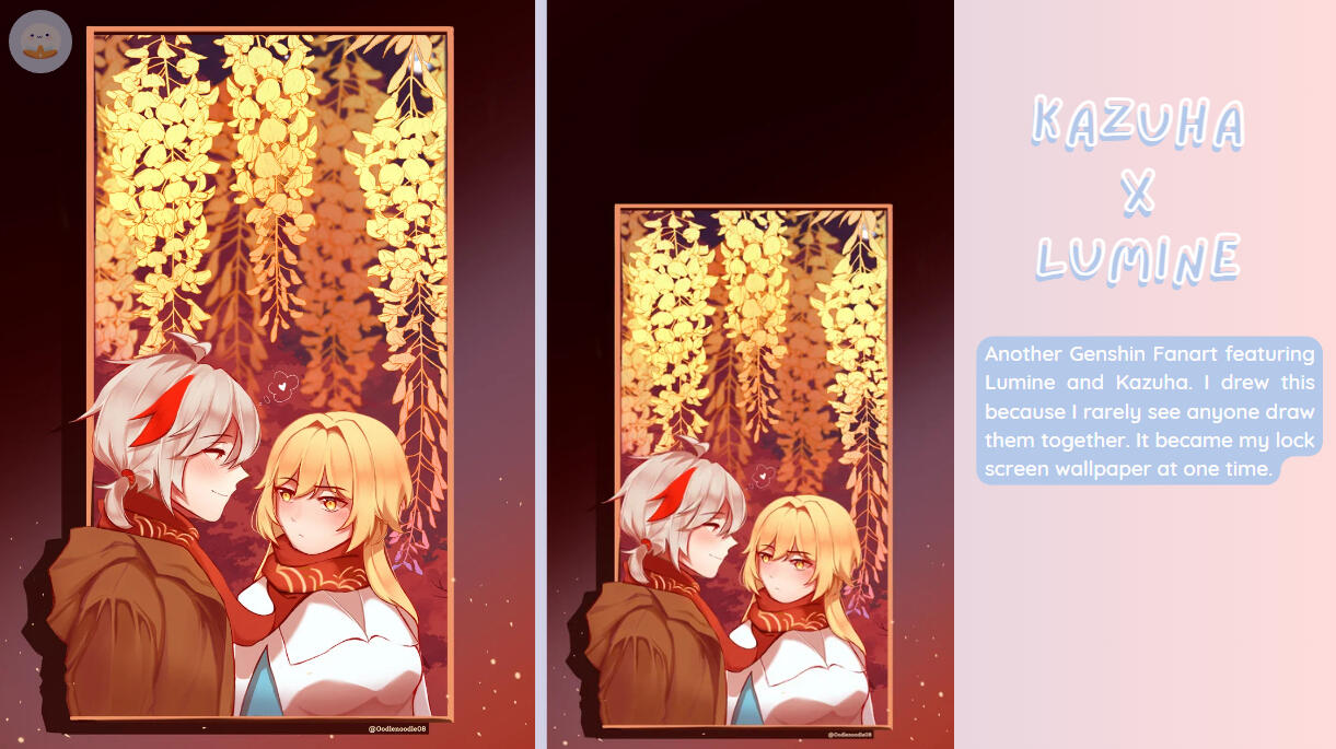 Fanart: Kazuha and Lumine